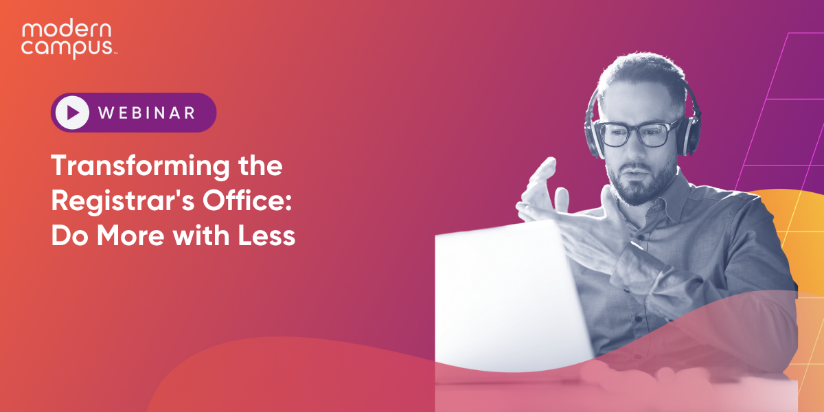 Transforming the Registrar's Office: Do More with Less