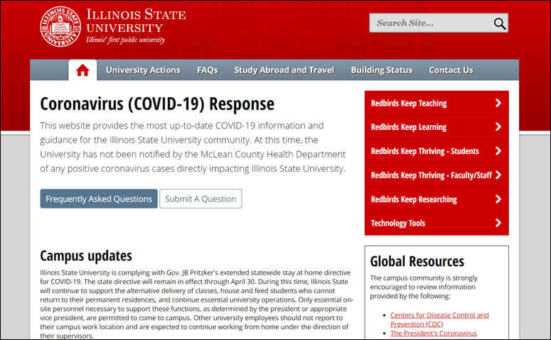 Illinois State University created a one-stop shop for all things crisis.
