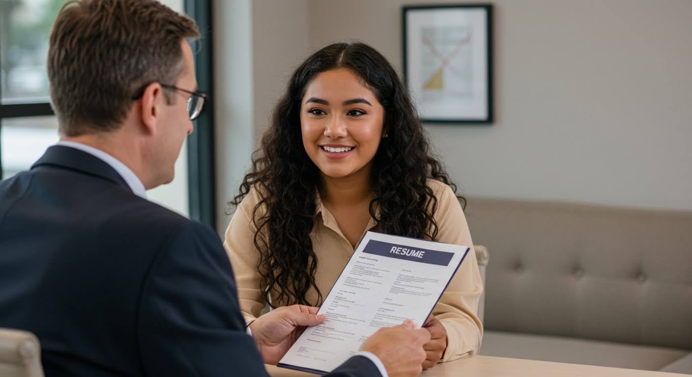student with resume