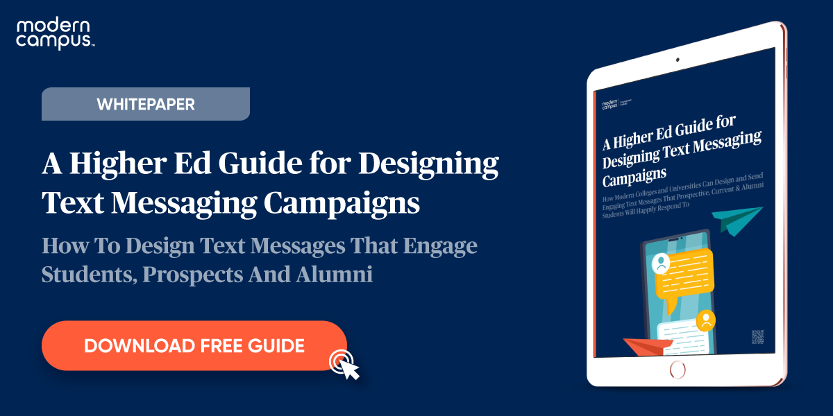a higher ed guide for designing text messaging campaigns - download now