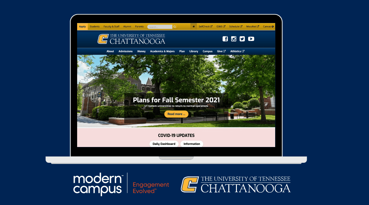 University of Tennessee Website Screenshot