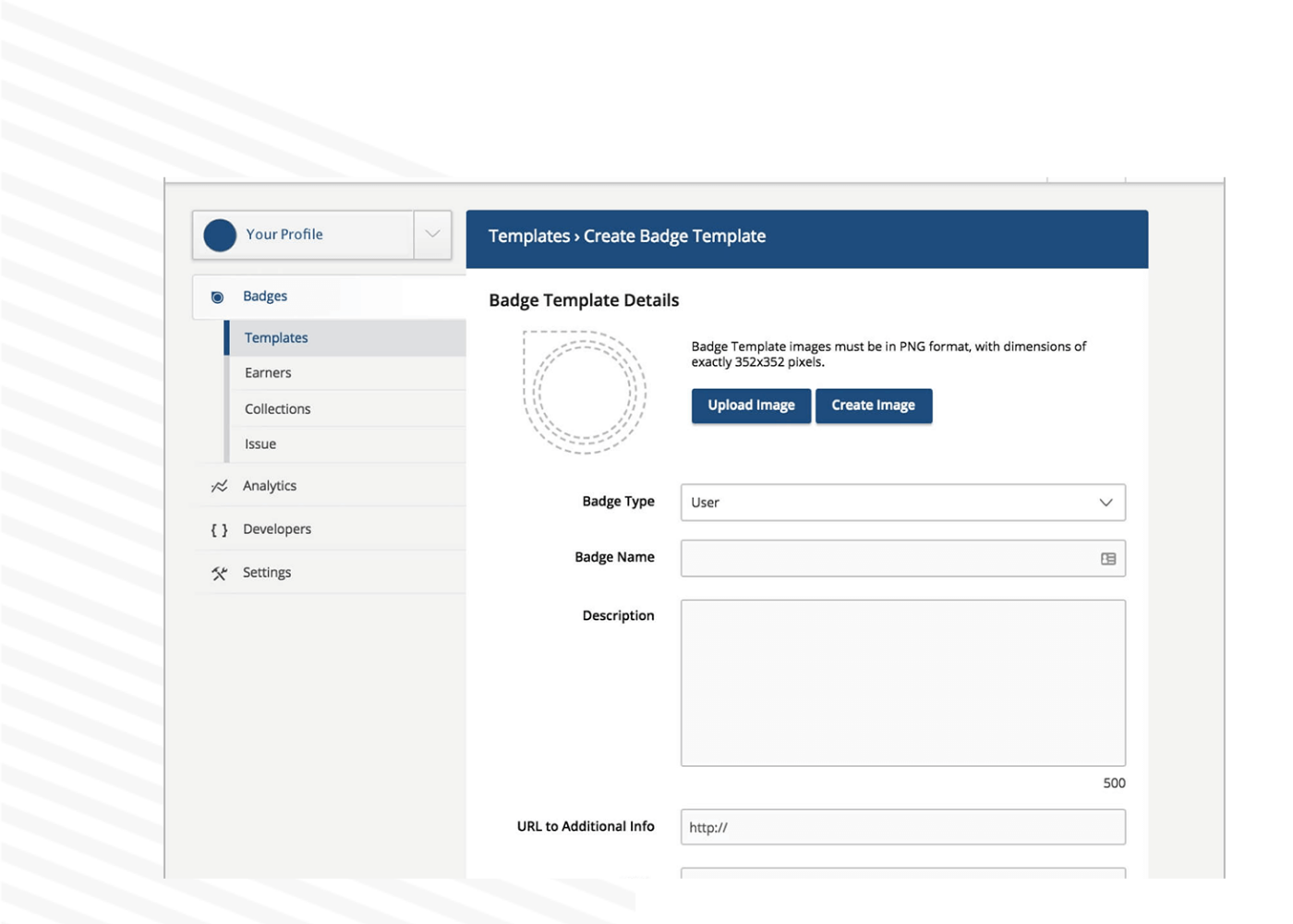 Badge System Design: choose from different badge types