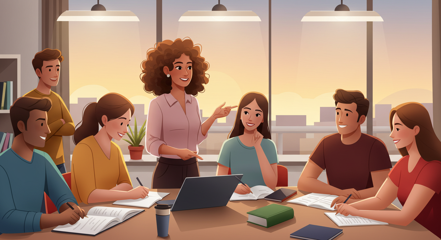 people working together