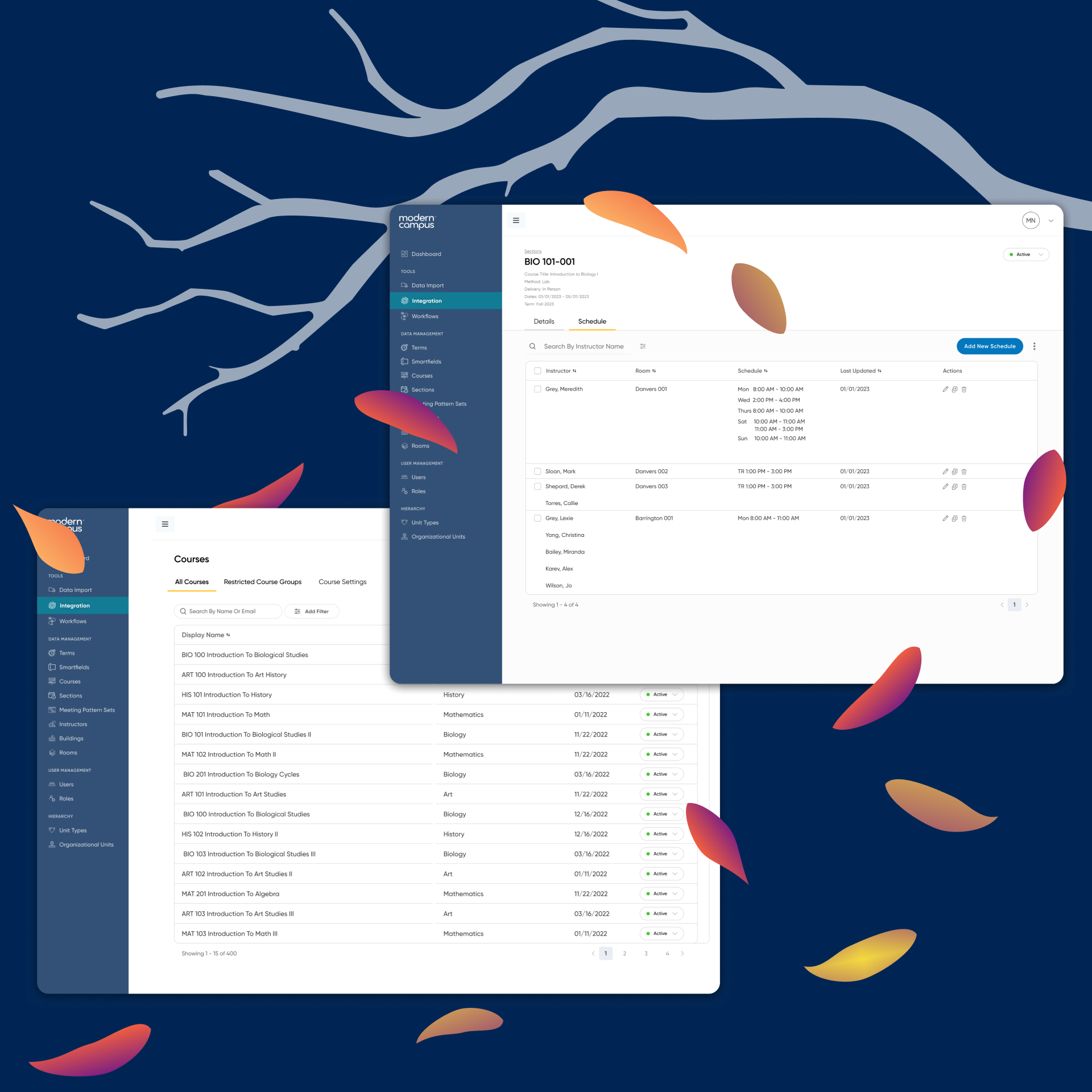 CourseLeaf vs Modern Campus Hero Image Falling Branches-w_background