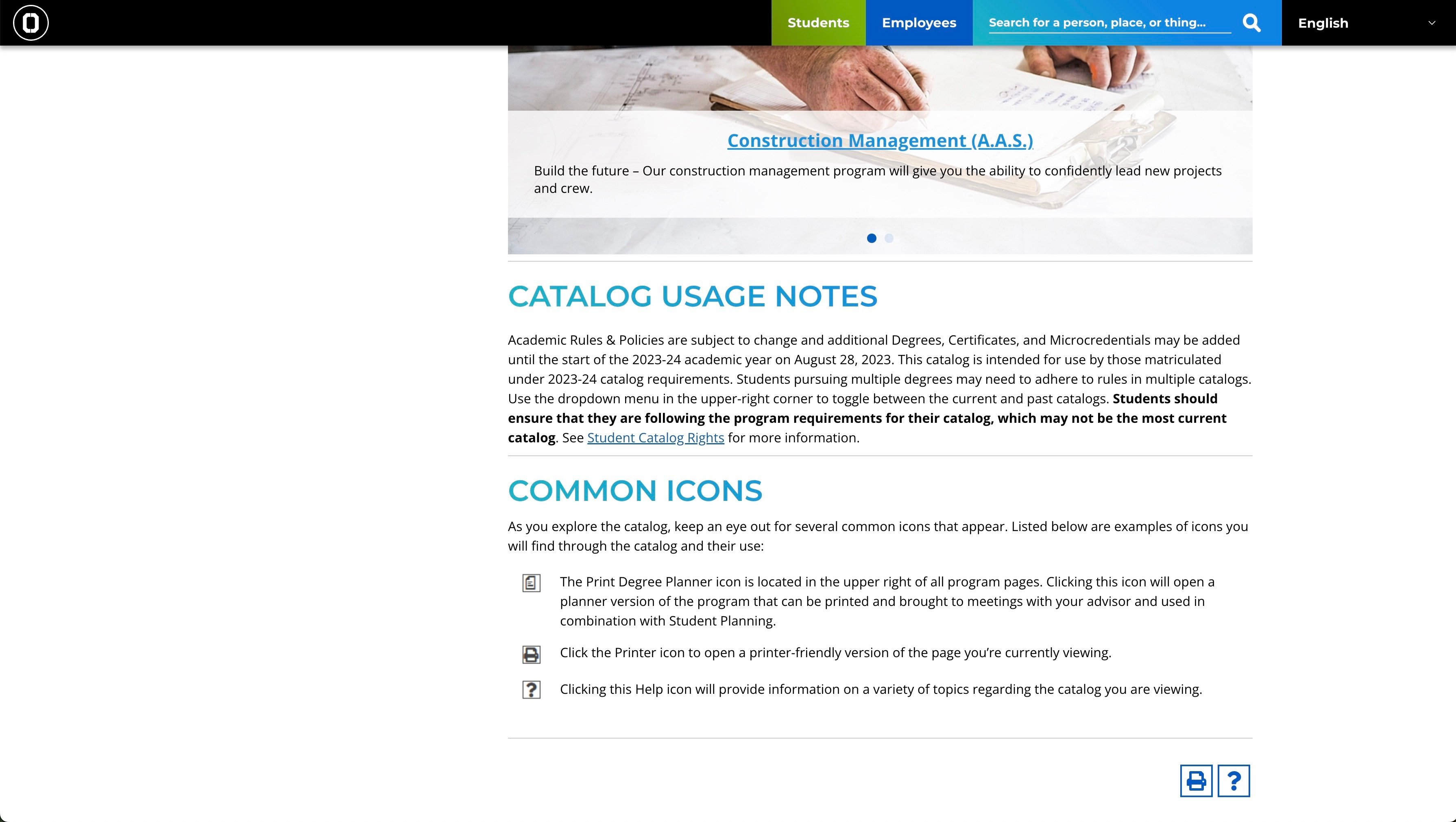 SUNY OCC catalog 2