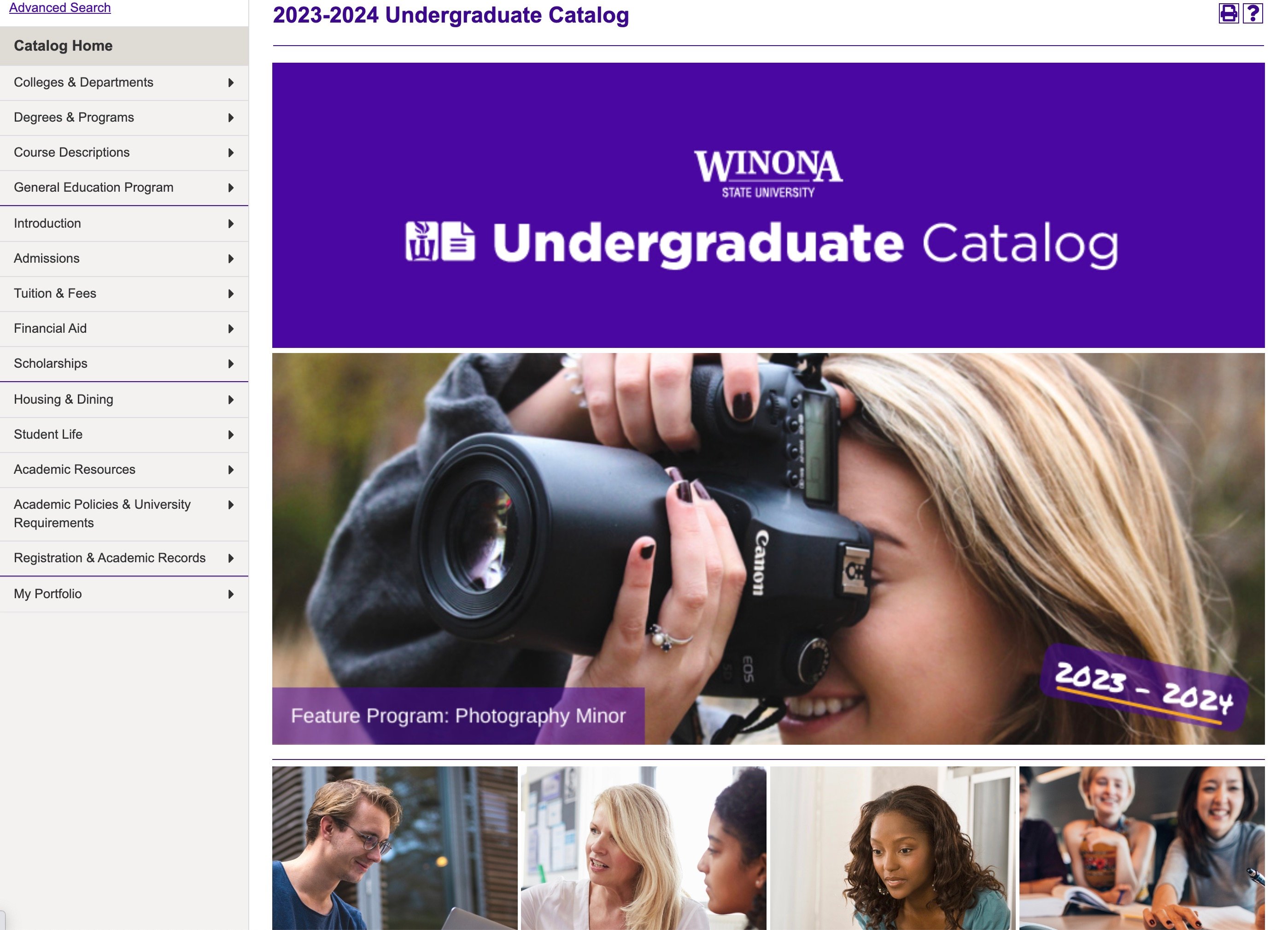 winona state catalog 2
