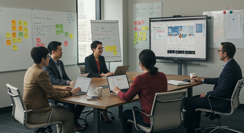 higher ed professionals in a meeting