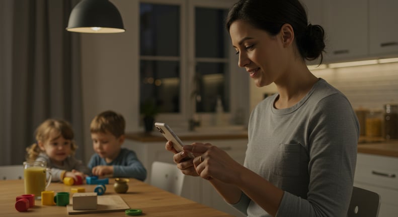 mother texting