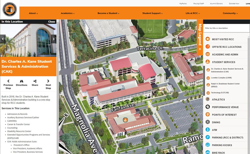 Modern Campus customers use campus map software.
