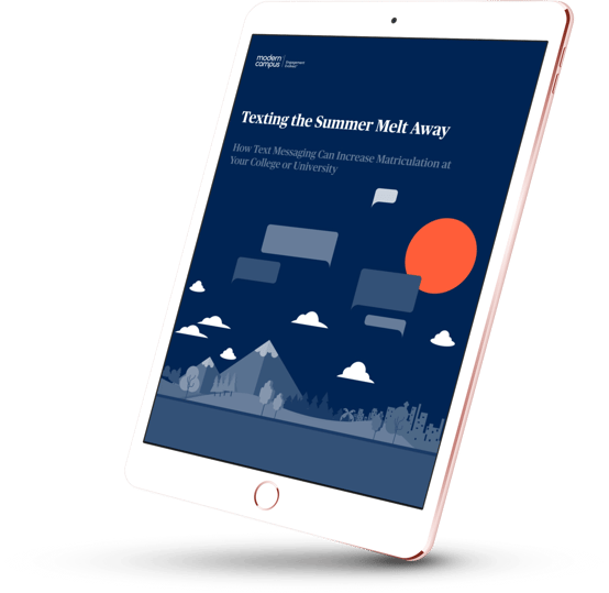 cover page of the Texting the Summer Melt Away white paper
