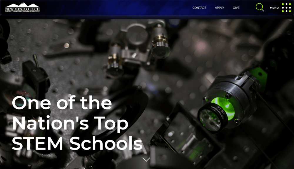 OU Campus is the foundation for New Mexico Institute of Mining and Technology’s drive to increase student engagement through their website.