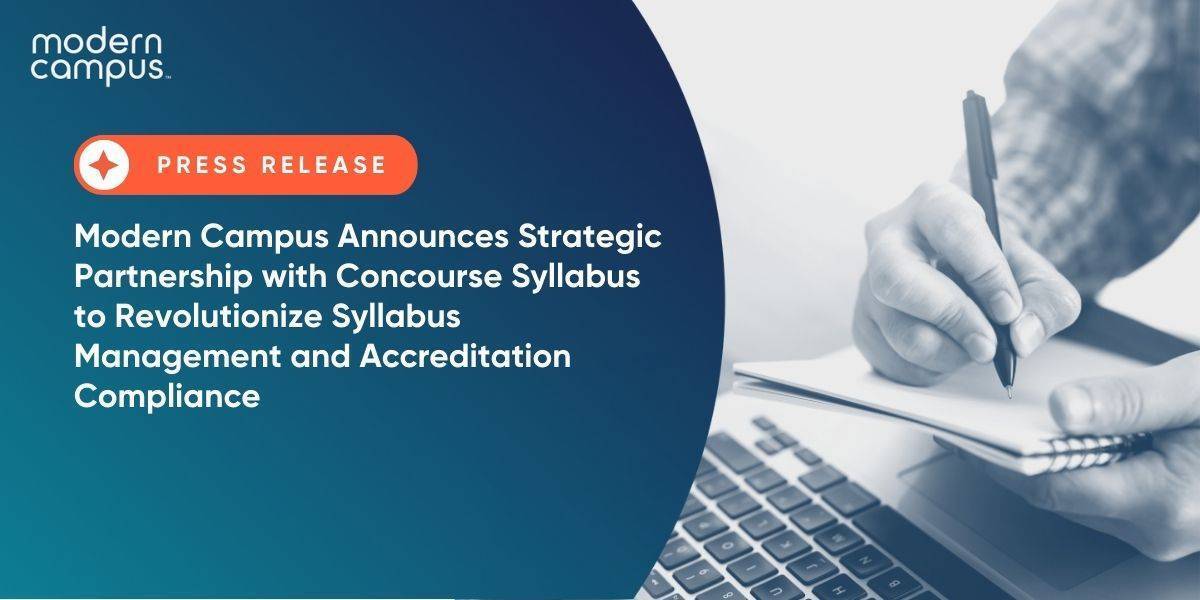 Modern Campus Announces Strategic Partnership with Concourse Syllabus to Revolutionize Syllabus Management and Accreditation Compliance