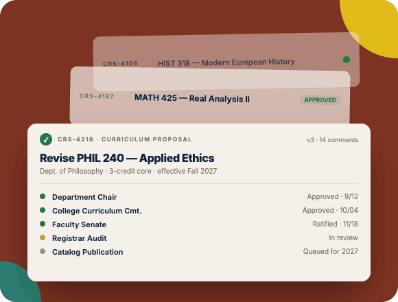 Modern Campus academic governance and curriculum lifecycle management