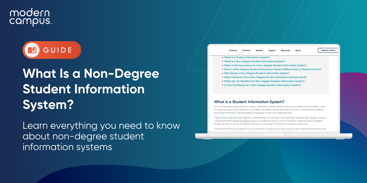 What Is a Non-Degree Student Information System?